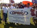 Members of OPEIU Local 537 at a rally protesting the installation of a Walmart in Los Angeles' Chinatown